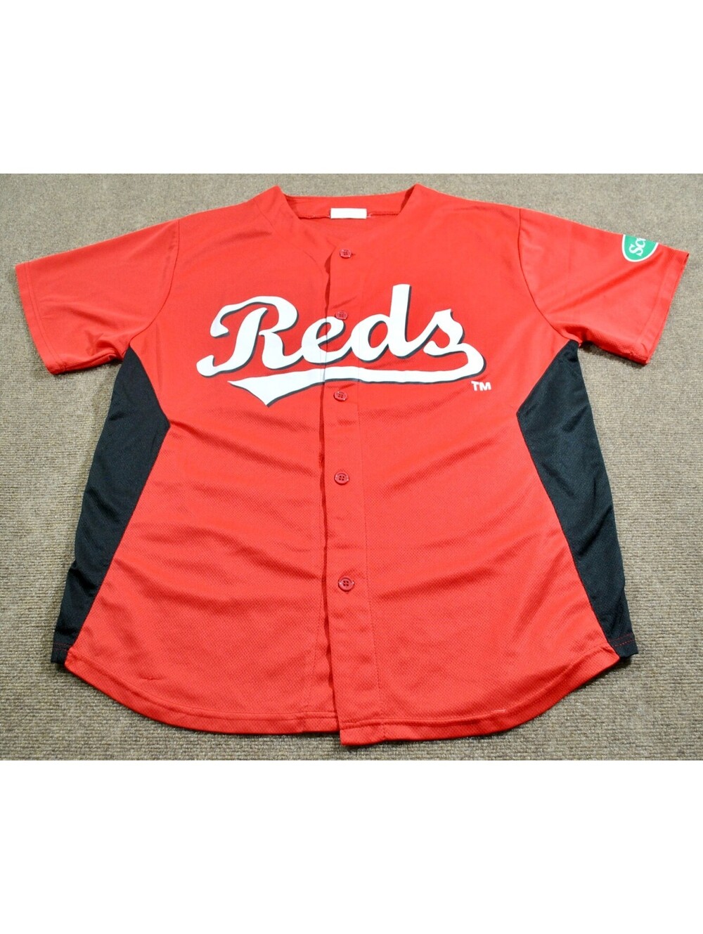 Cincinnati Reds Scott Rolen MLB Baseball Red Black Button Jersey Size X-Large